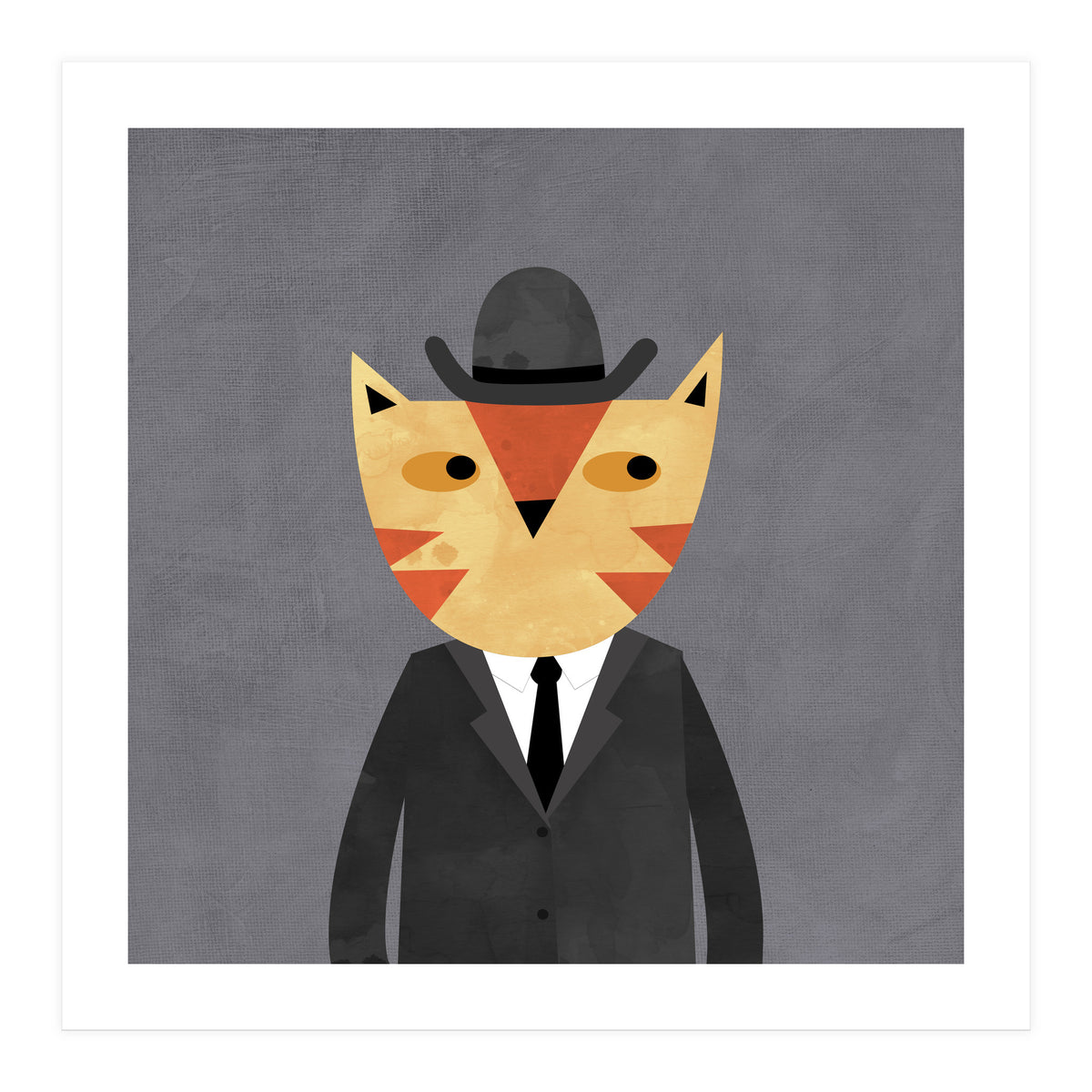 Ginger Cat in a Bowler Hat (Print Only)