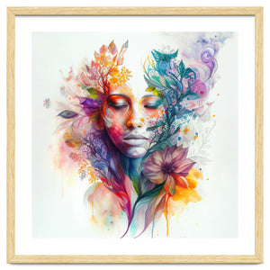 Watercolor Tropical Woman #15 by Chromatic Fusion Studio