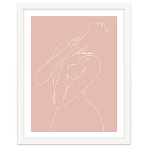 wake woman line-pink by Doriscici