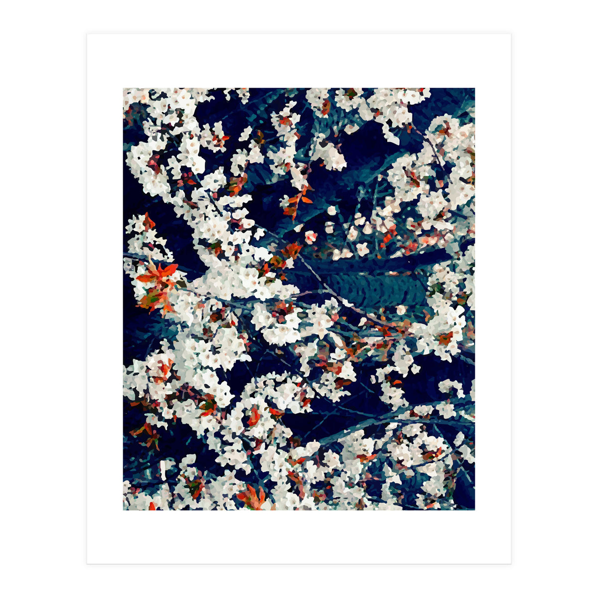 Floral Contrast (Print Only)