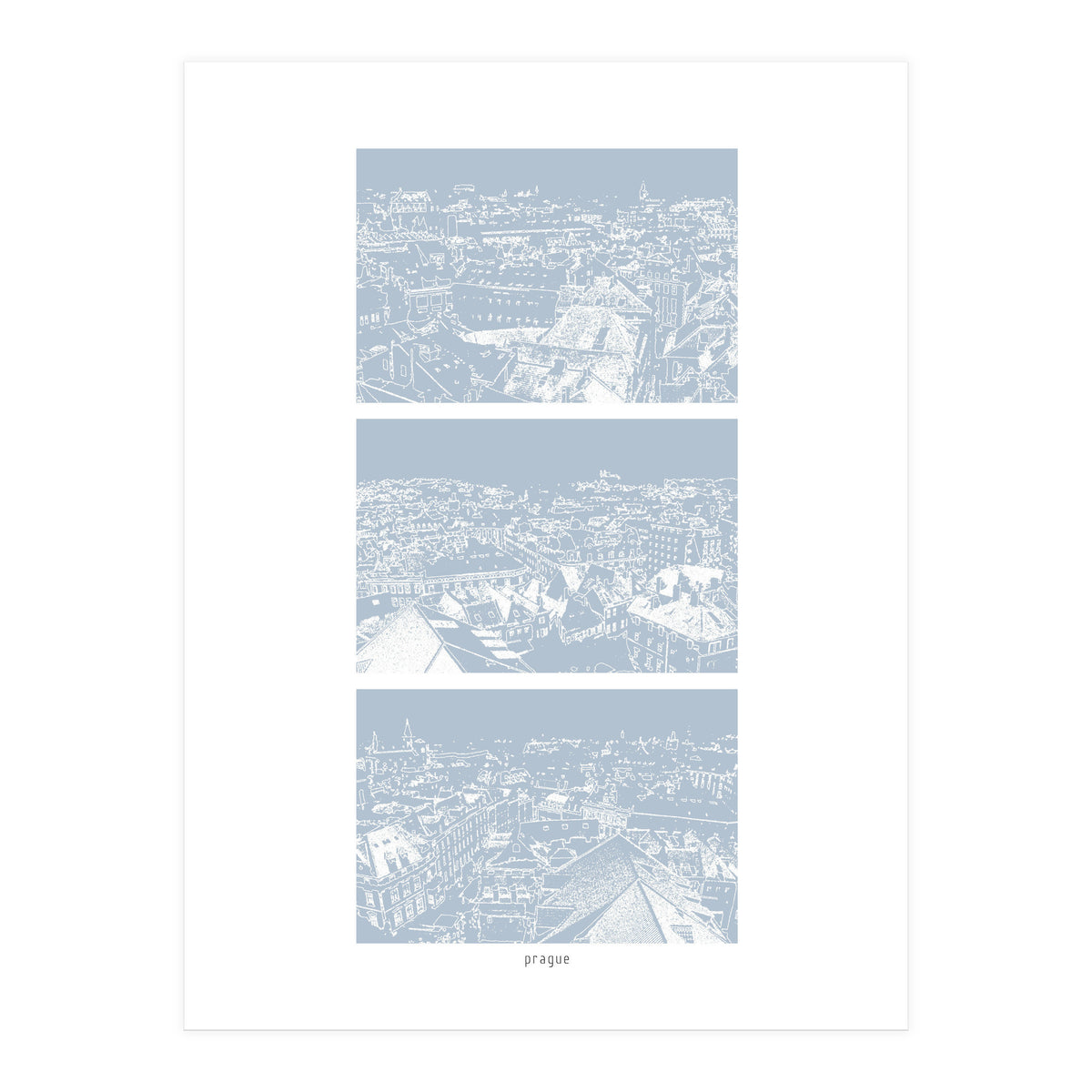 Prague print in blue (Print Only)