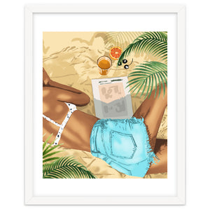 Keep Palm & Carry On Wall Art | Tropical Beach Bikini Fashion Travel Chai by 83 Oranges