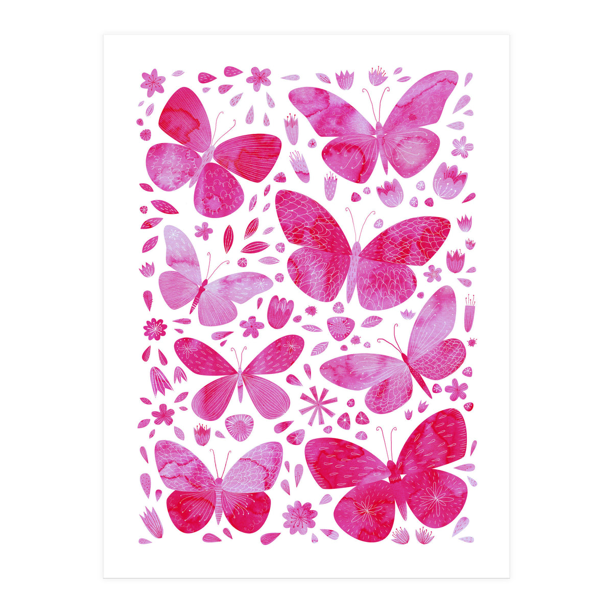 Pink Butterflies (Print Only)