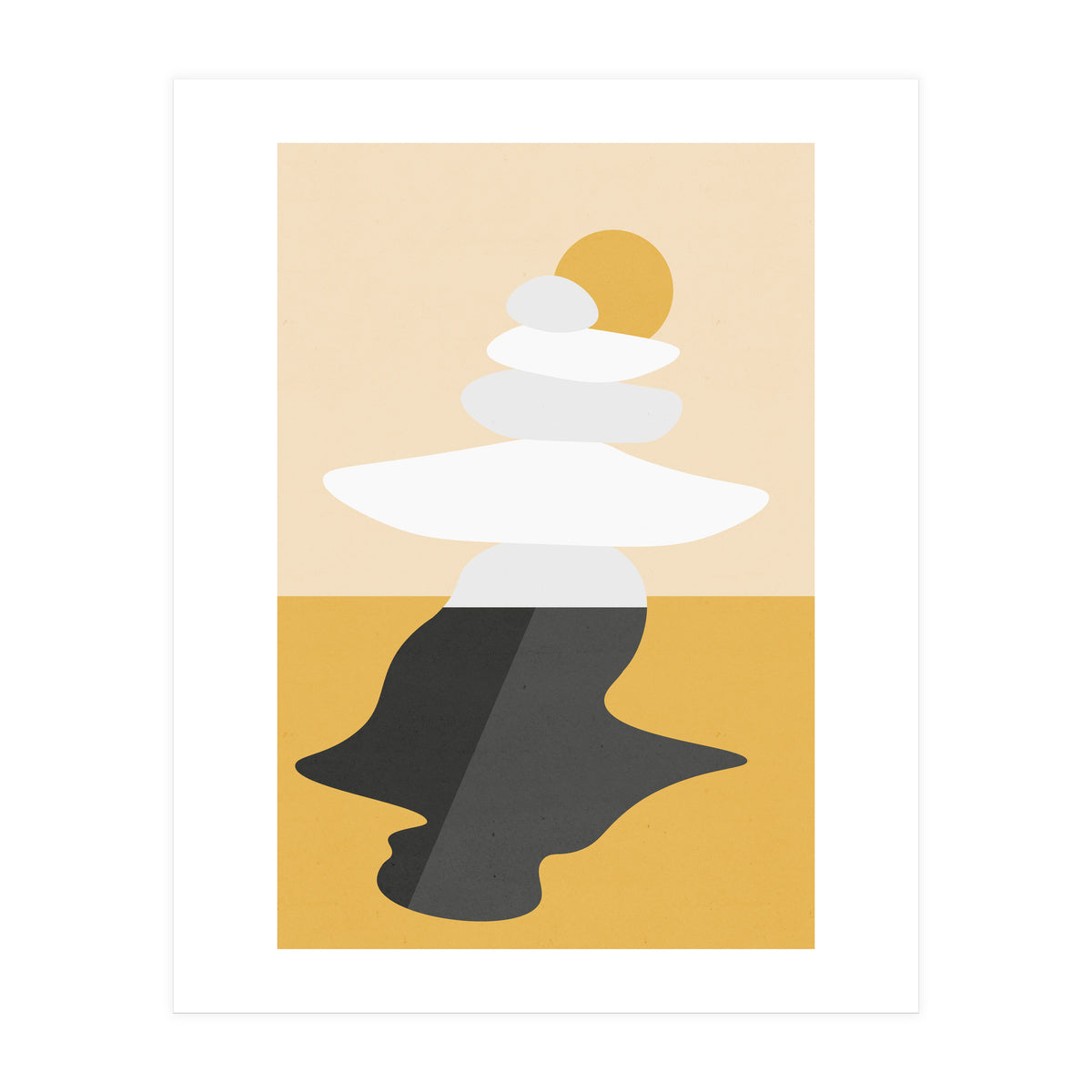 Abstract Cairn - Golden Desert (Print Only)