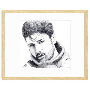 Alp Navruz -Turkish Actor by MaryAnne Harding Art