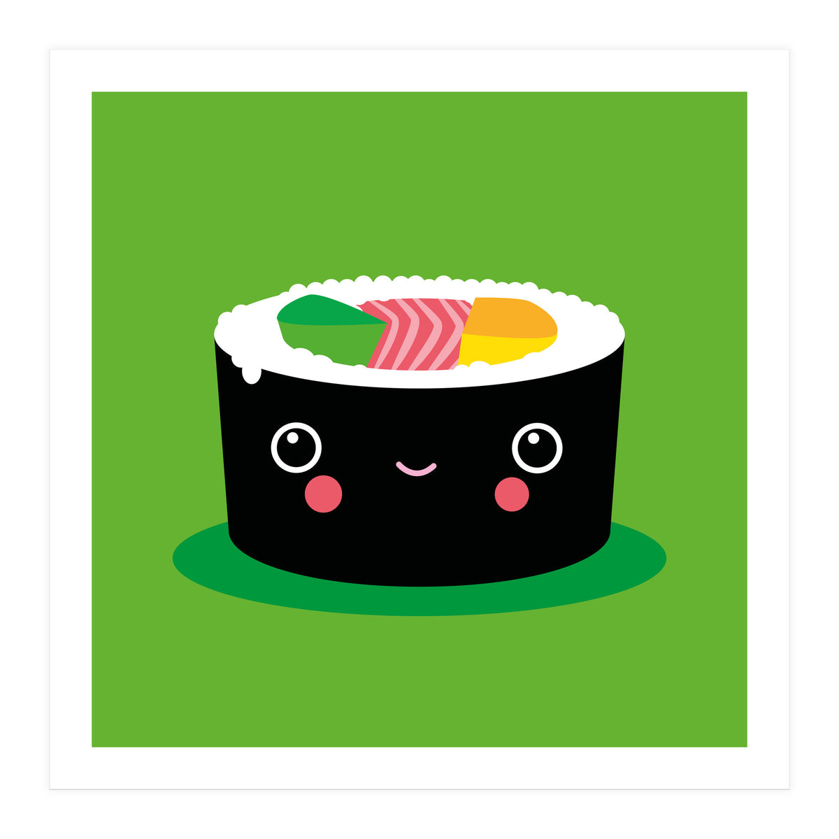Happy Kawaii Sushi Maki (Print Only)