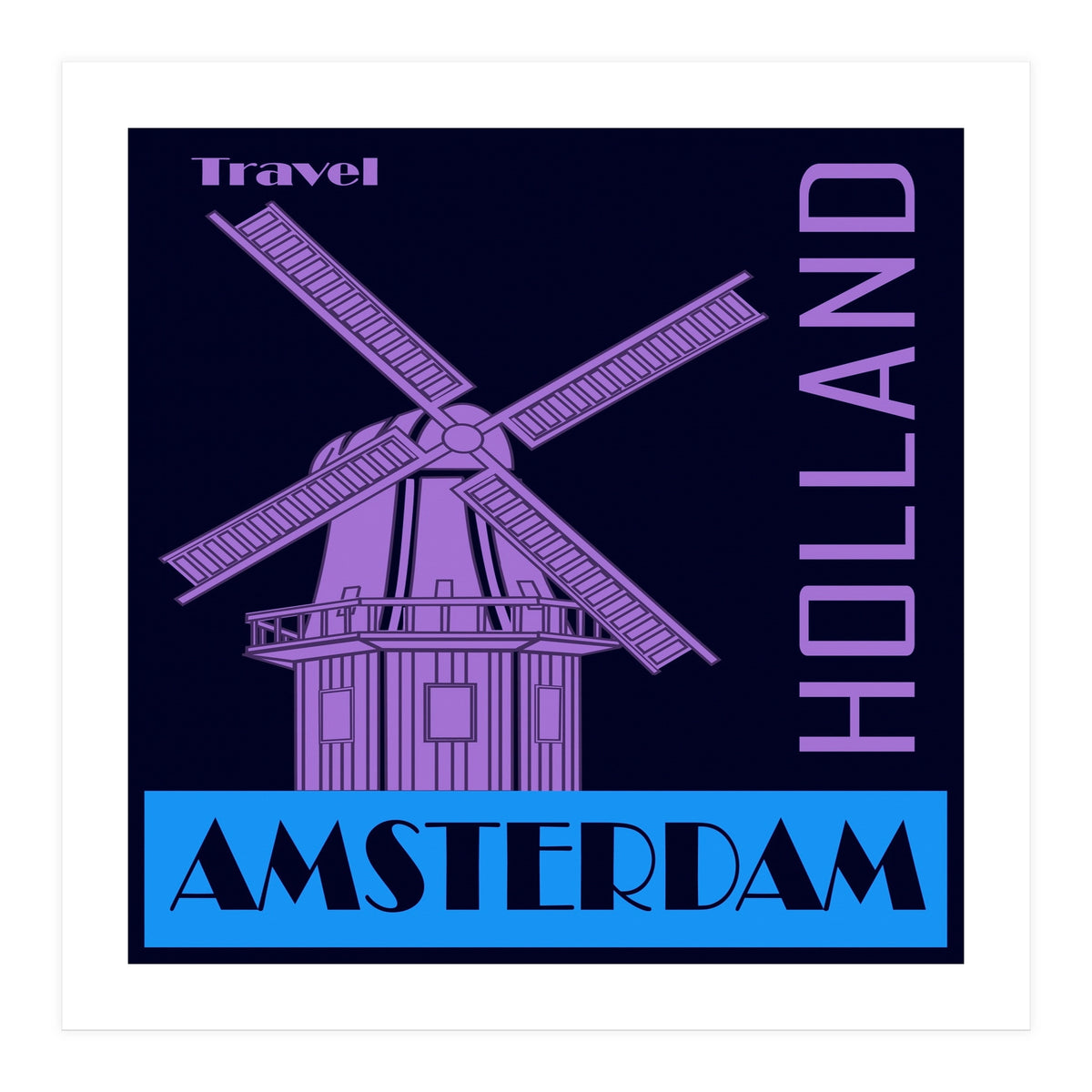 Travel Amsterdam Holland (Print Only)