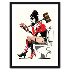 Harley Quinn on the Toilet, funny Bathroom Humour by Wyatt9
