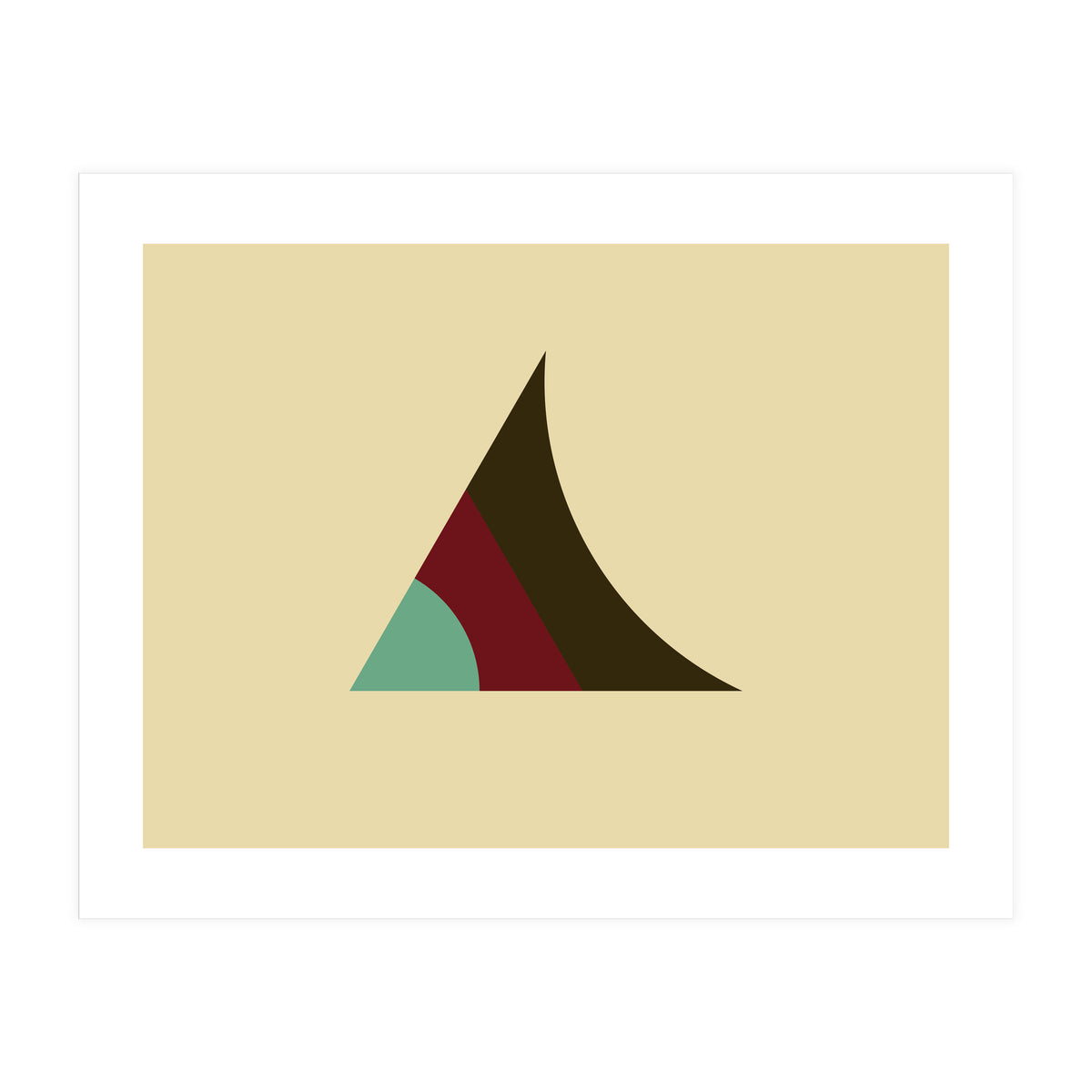 Geometric Shapes No. 5 - beige, purple & turquoise (Print Only)