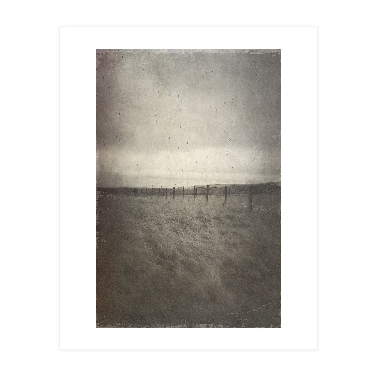 Bleak winter landscape of Saddleworth Moor (Print Only)