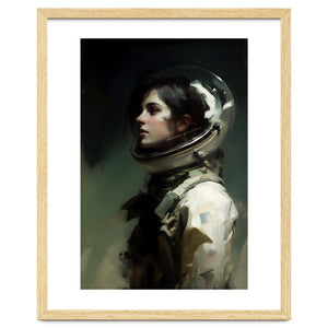 Gothic Astronaut Moody Dark Painting by Walter WhatsHisFace