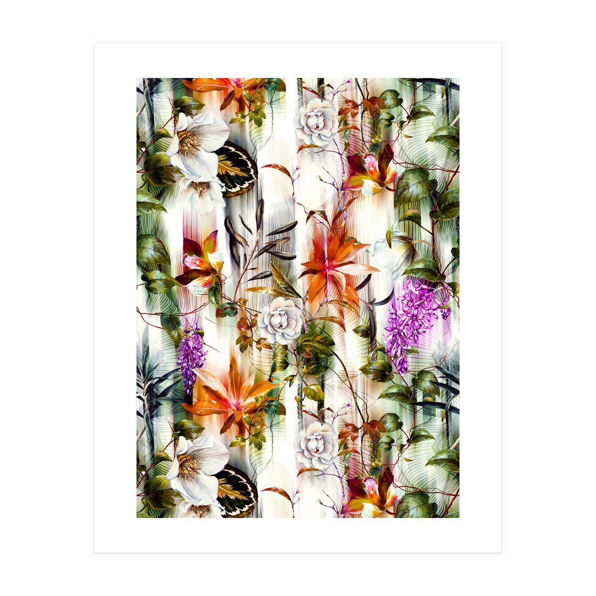 Abstract Motion Blur Floral (Print Only)