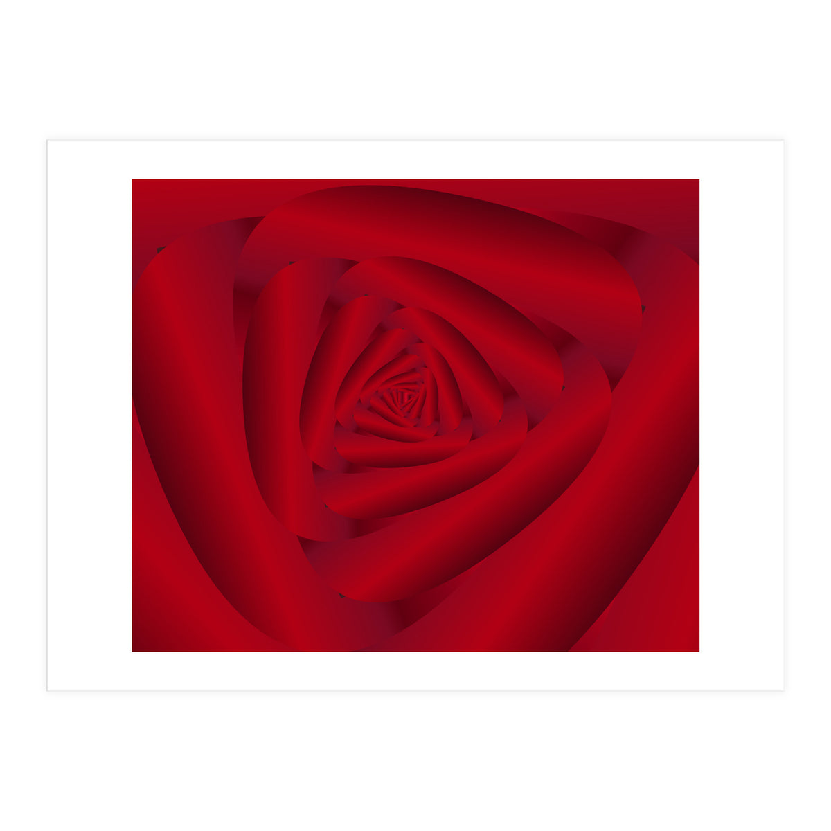 Rose Flower Swirl Art (Print Only)