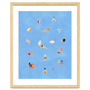 Summer Weekend in The Ocean Watercolor Swim Painting | Travel People Chic Eclectic Boho Fun by 83 Oranges