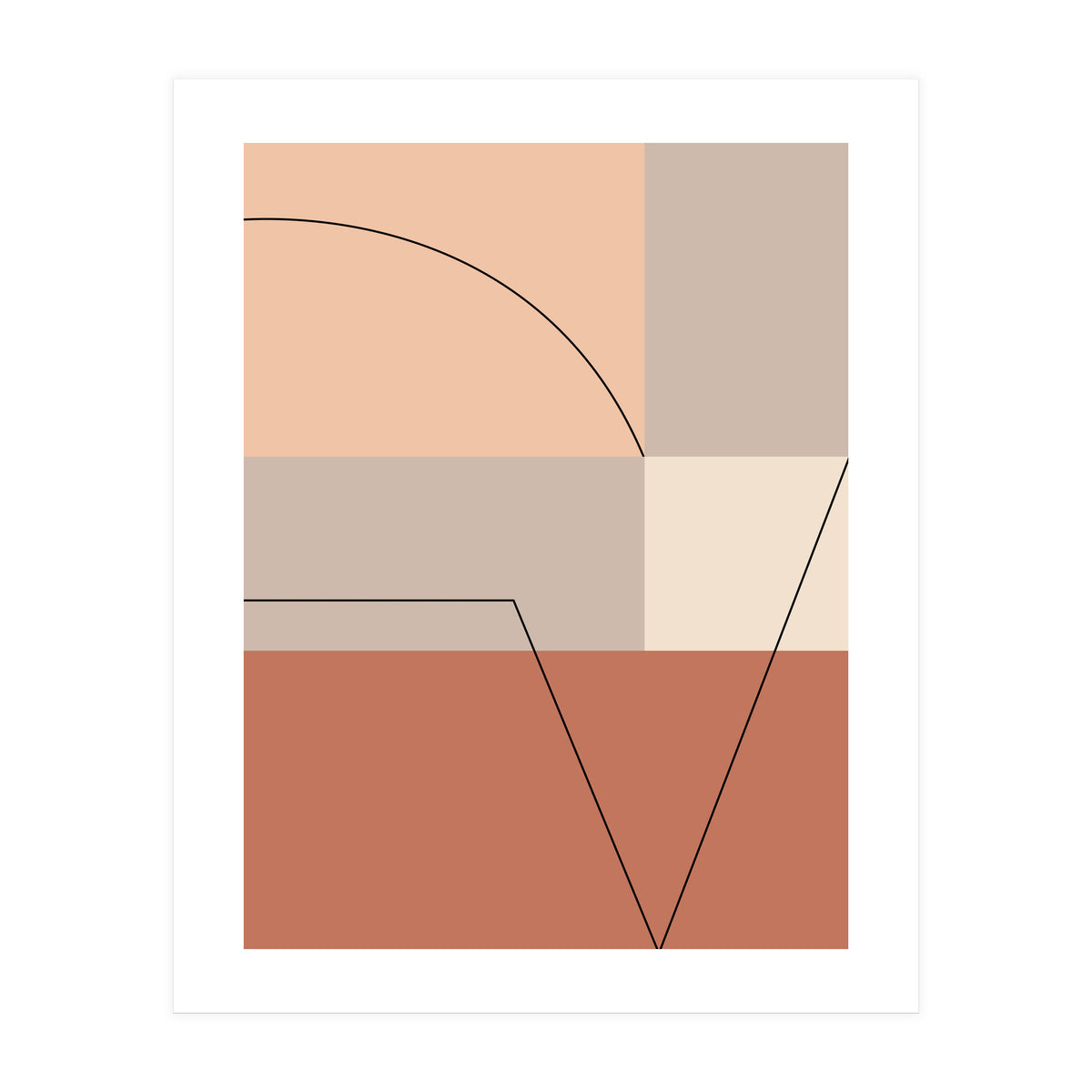 Neutral Geometric B (Print Only)