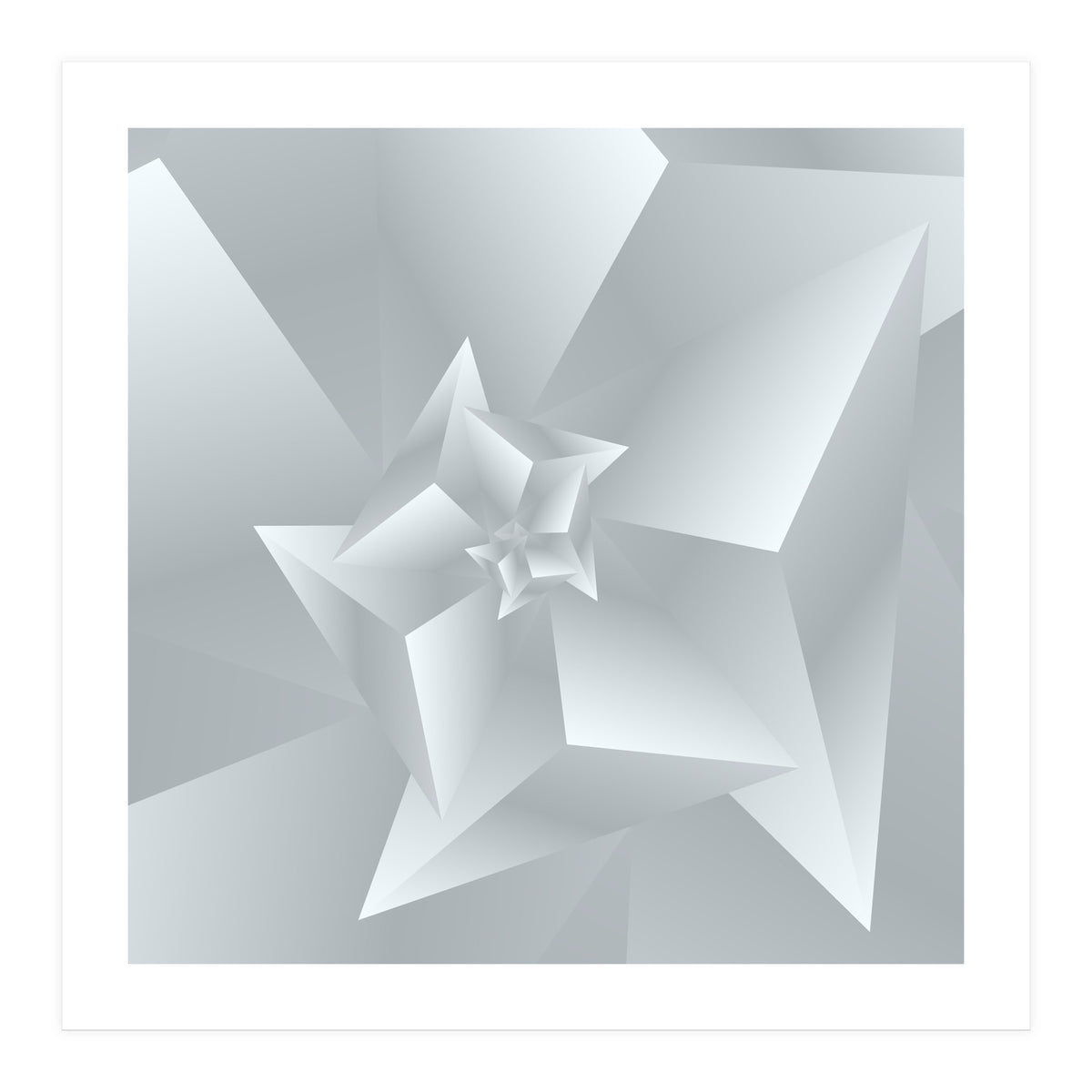 Trendy White Triangle (Print Only)