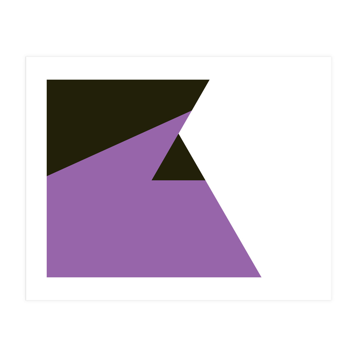 Geometric Shapes No. 80 - purple, black & white (Print Only)