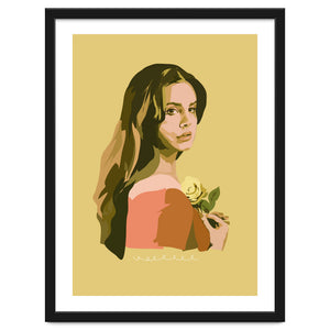 Lana Del Rey With Rose by Anna McKay