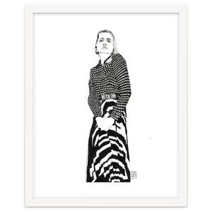 Untitled #40 - Woman in striped skirt by Marc A. Burns