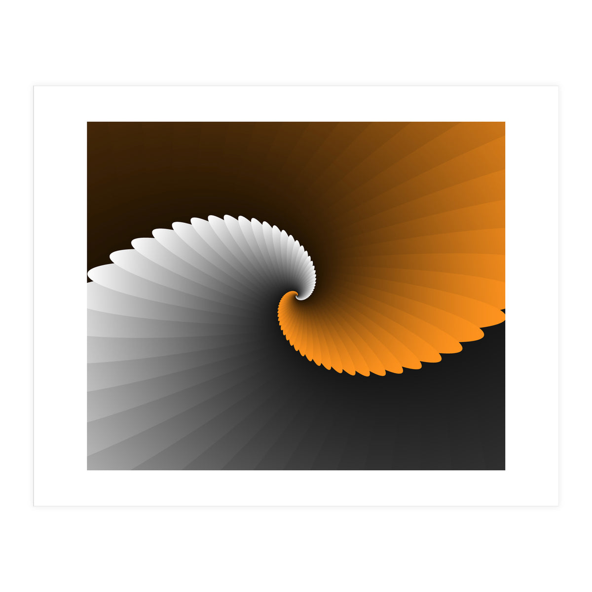 Orange Spiral Wings (Print Only)