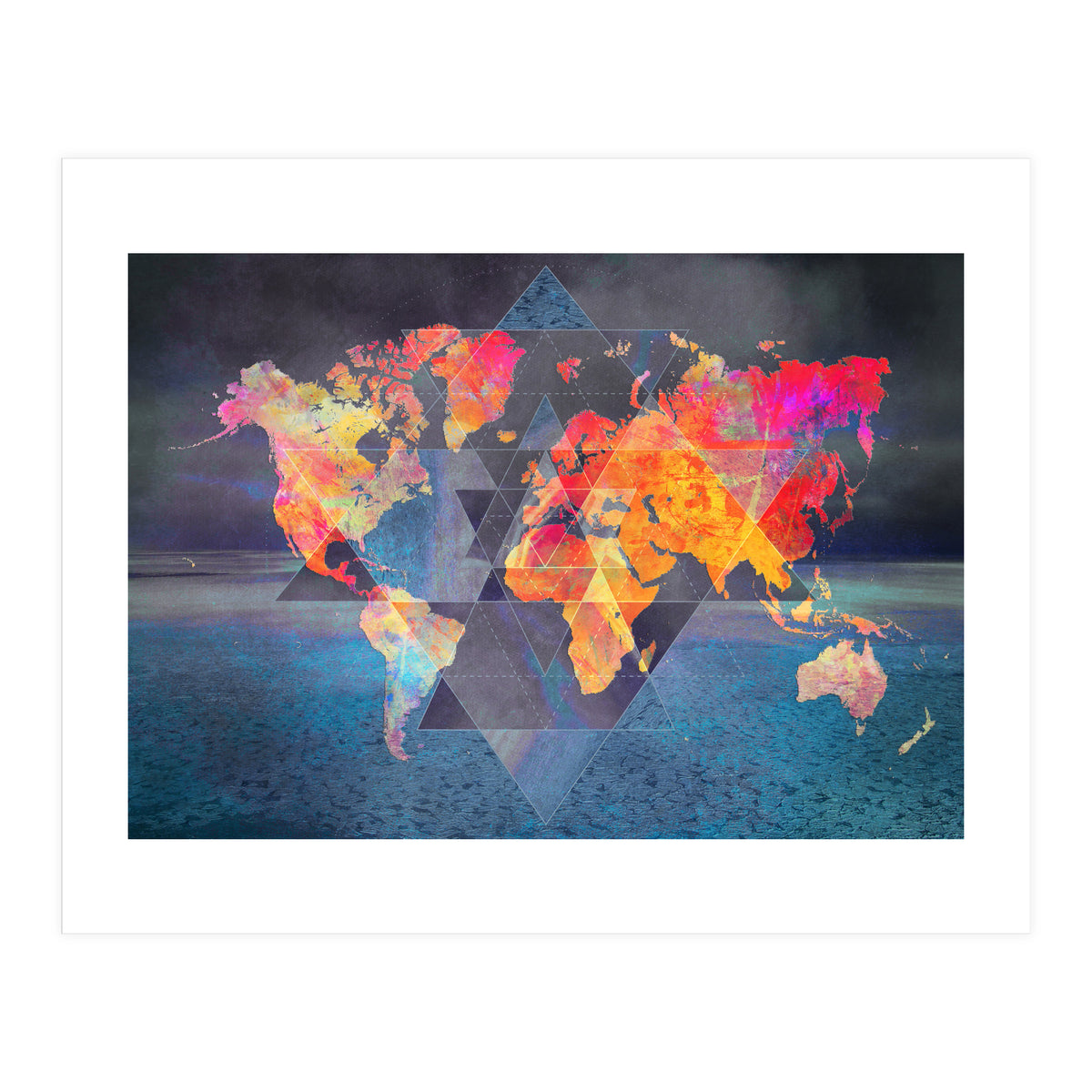 World Map triangle (Print Only)