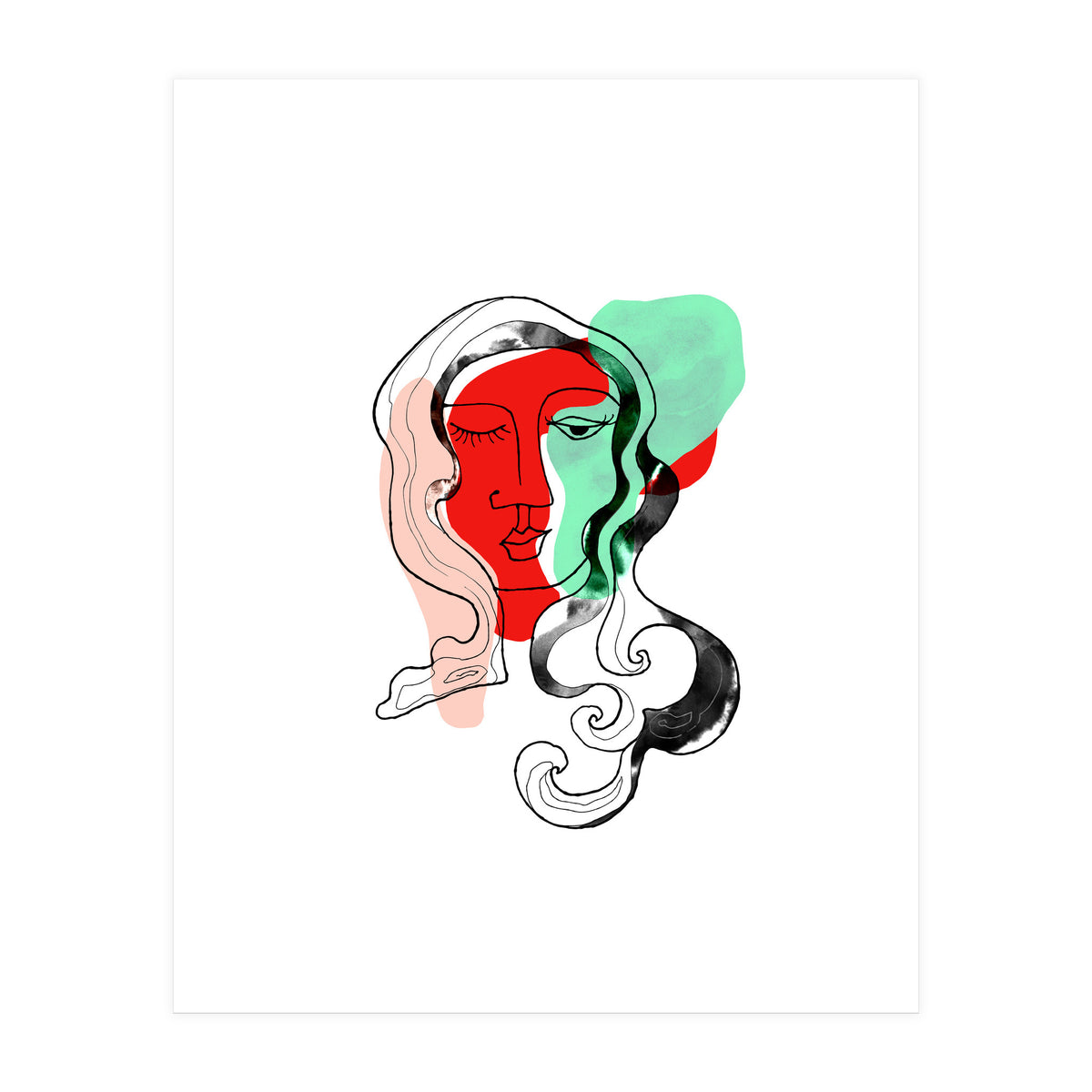 Colorful woman (Print Only)