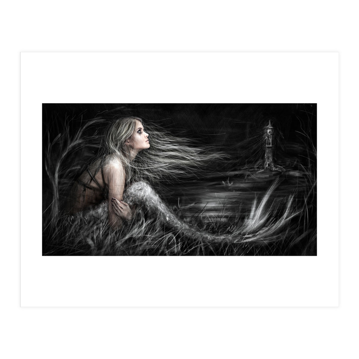 Mermaid At Midnight (Print Only)