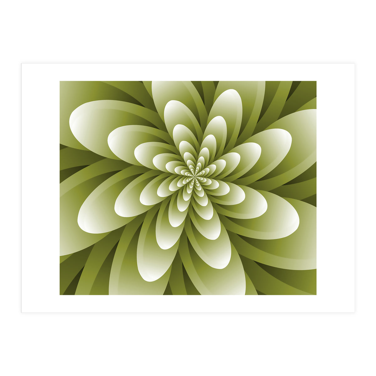 Abstract Optical Illusion Flower (Print Only)