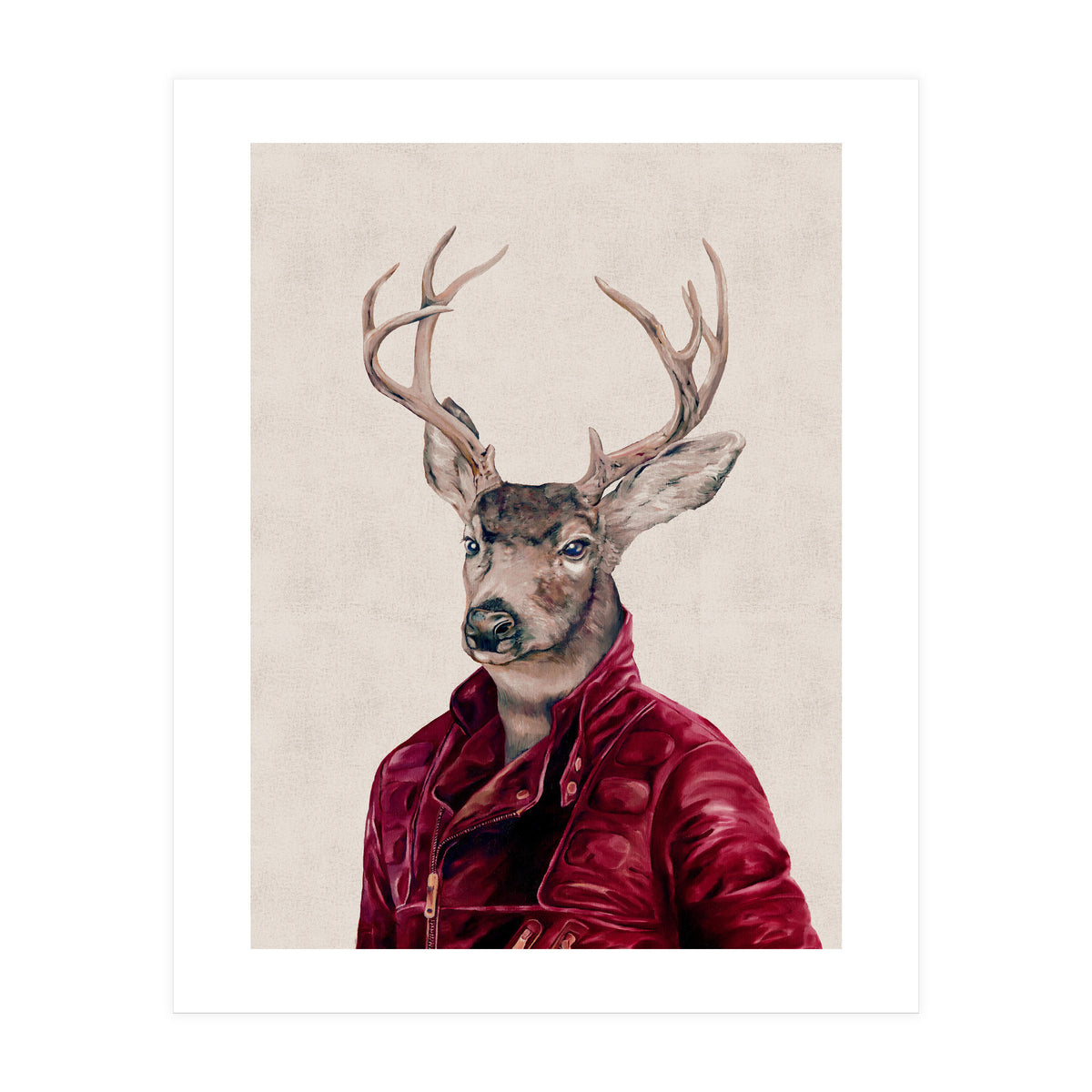 Deer In Leather (Print Only)