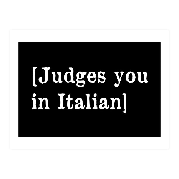 Judges You In Italian (Print Only)