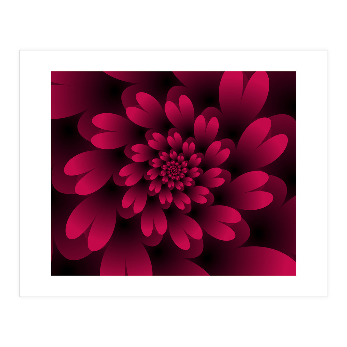 Red Floral Satin (Print Only)