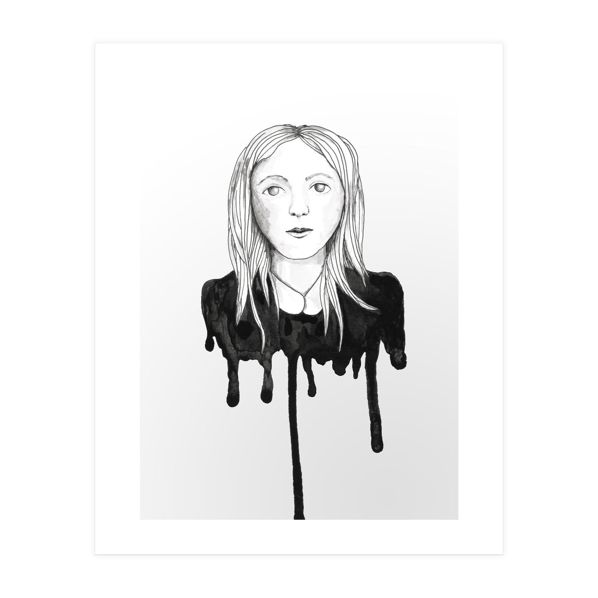 Blond dripping girl (Print Only)