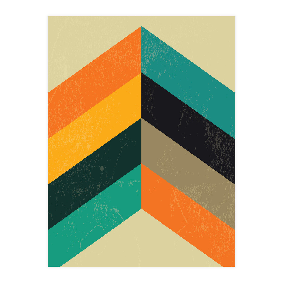 Mid Century Chevron Retro Pop Art (Print Only)