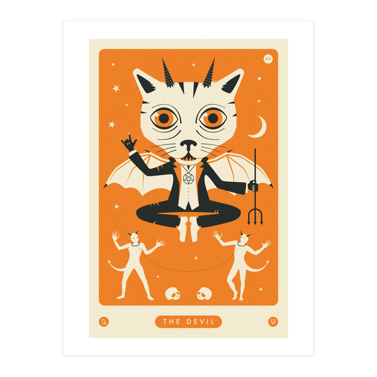 TAROT CARD CAT: THE DEVIL (Print Only)