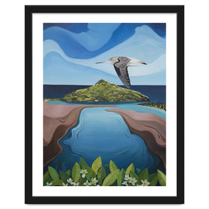 Godwit Over Paku by Guy Harkness
