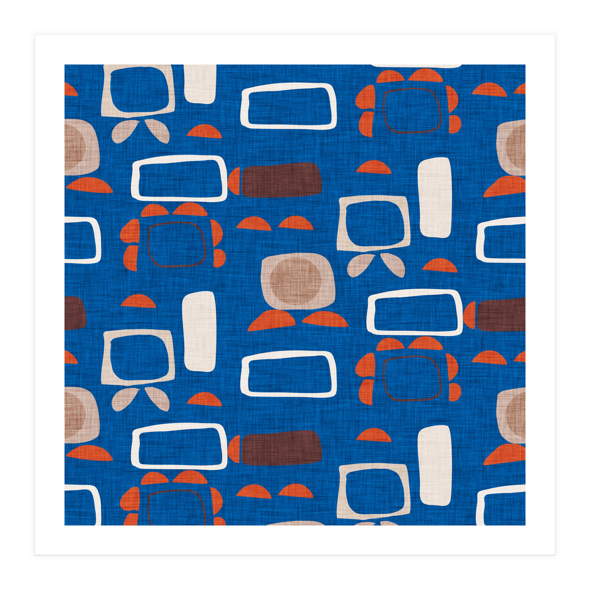 Mod Shapes Blue (Print Only)