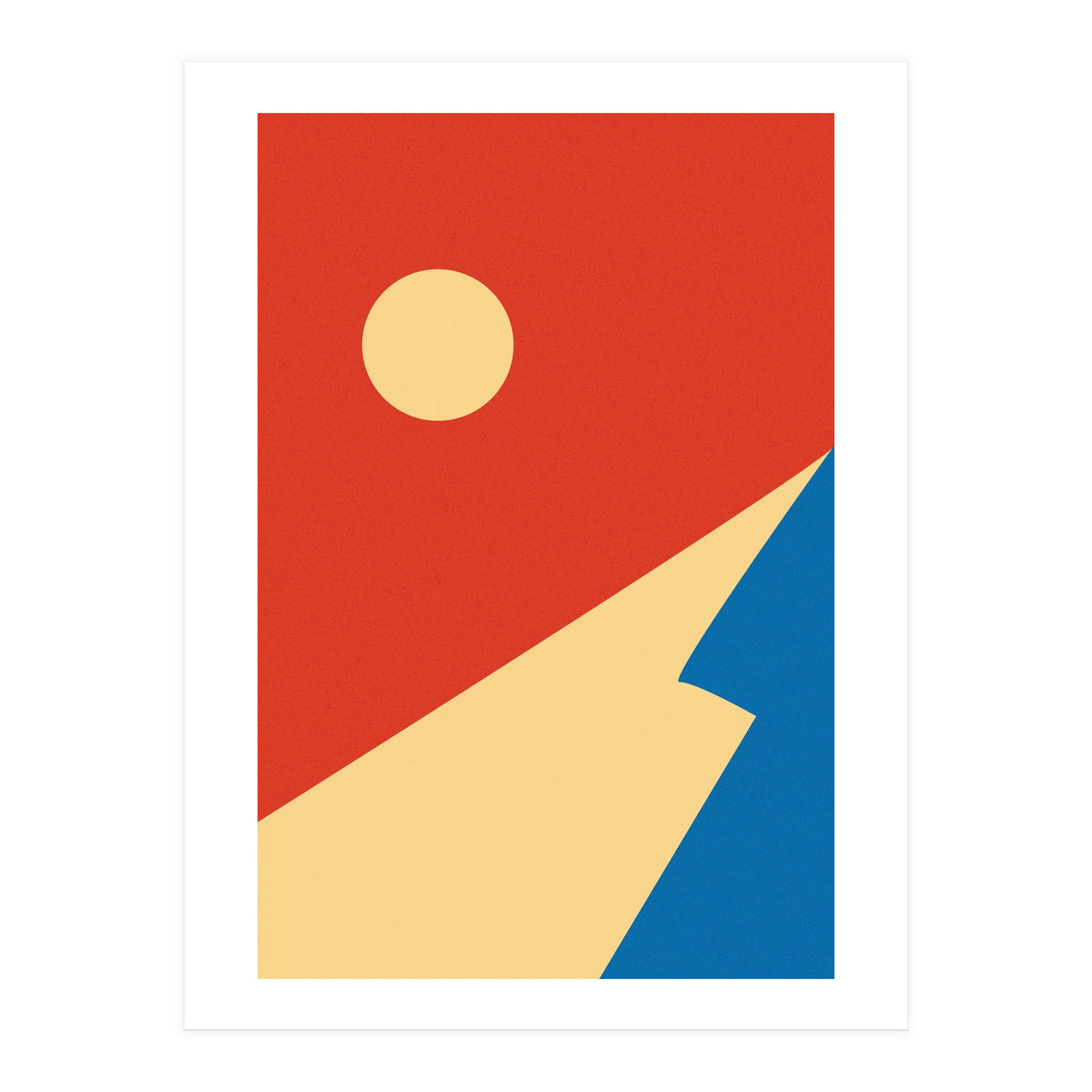 Edge Of Mountain Mid Century Geometric Art (Print Only)