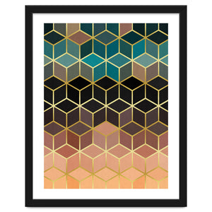Colorful and golden pattern III by Vitor Costa