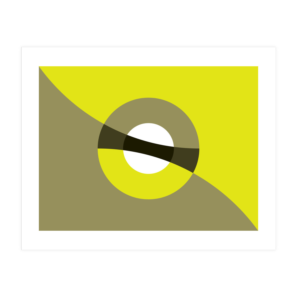 Geometric Shapes No. 44 - mustard & beige (Print Only)