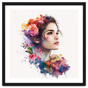 Watercolor Tropical Woman #19 by Chromatic Fusion Studio