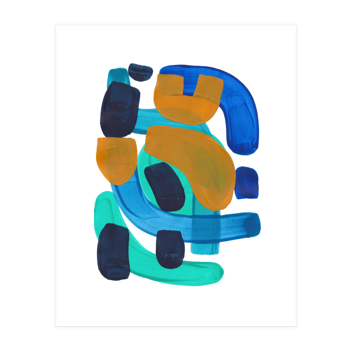 Marine Shapes Yellow Accent (Print Only)