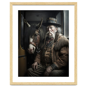 Old Man and His Horse on the Train by Walter WhatsHisFace