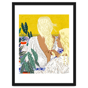 Braid Besties, Victorian Vintage Woman Illustration by 83 Oranges