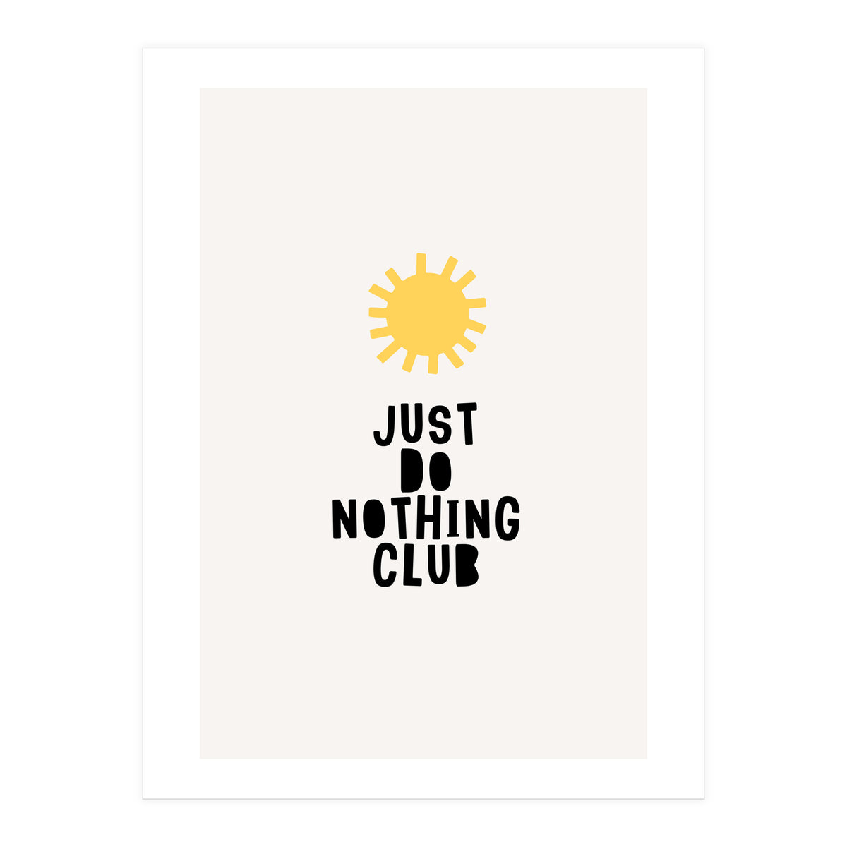 Do Noting Club Yellow (Print Only)
