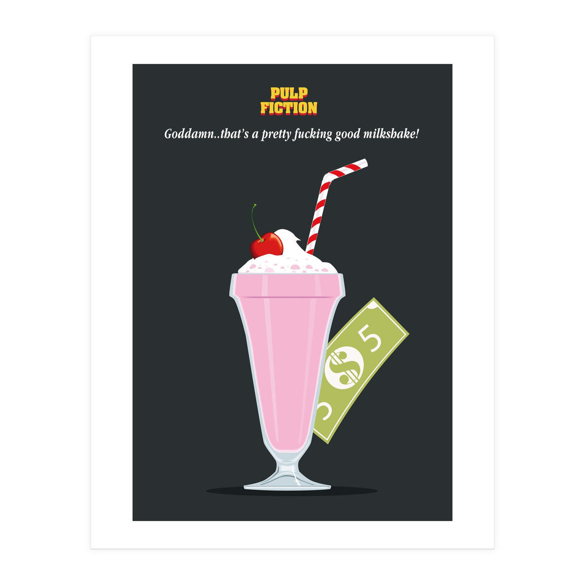 Mia Wallace Pulp Fiction movie poster (Print Only)