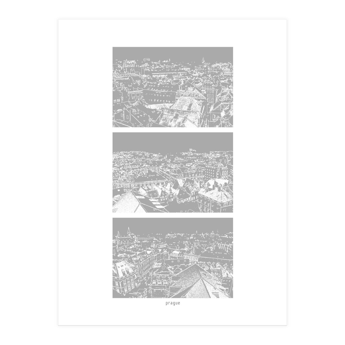 Prague print in grey (Print Only)
