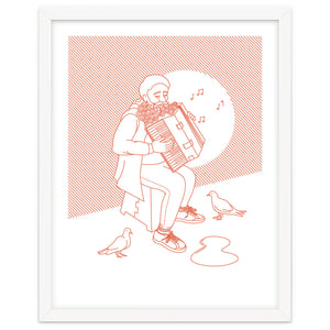 "For Love Not Money" in Orange by Chirp Studio