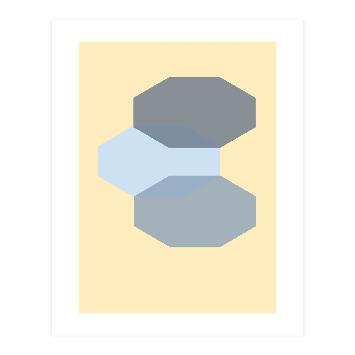 Blue shapes abstract (Print Only)