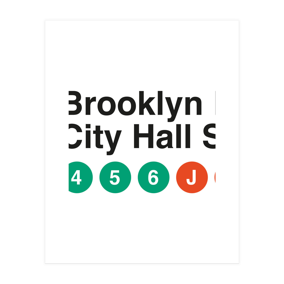 Vignelli's Subway Sign (Print Only)