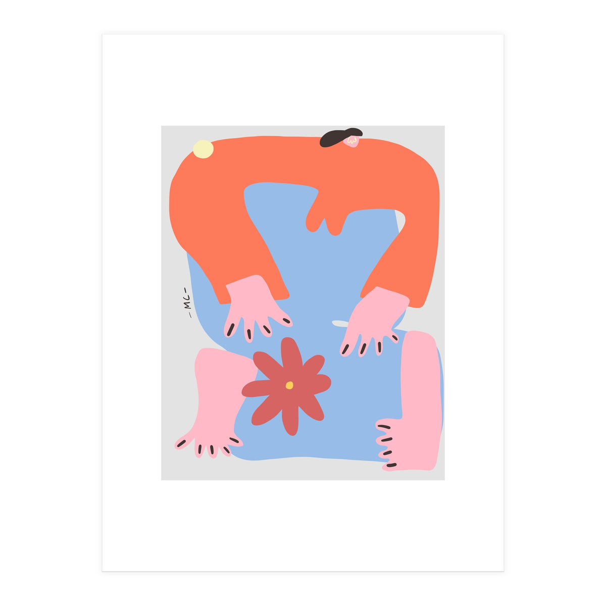 Women And The Flower (Print Only)
